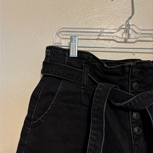 American Eagle Outfitters High Waist Black Denim Shorts - Picture 8 of 10